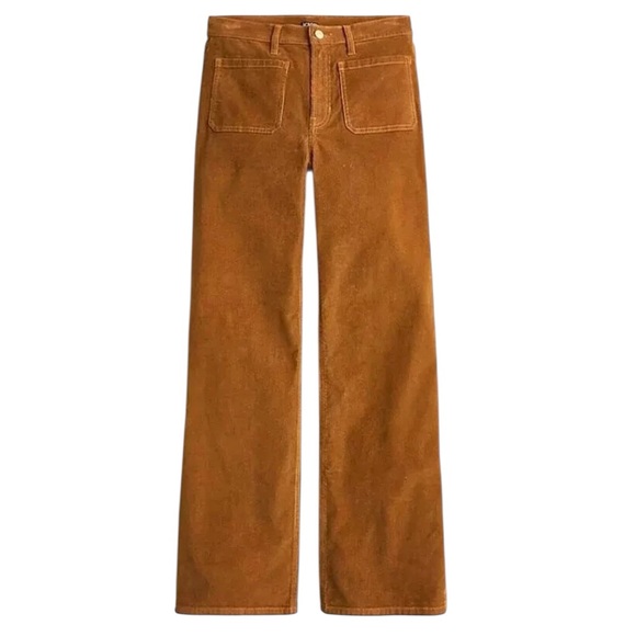 Sailor slim-wide pant in roasted coffee stretch corduroy